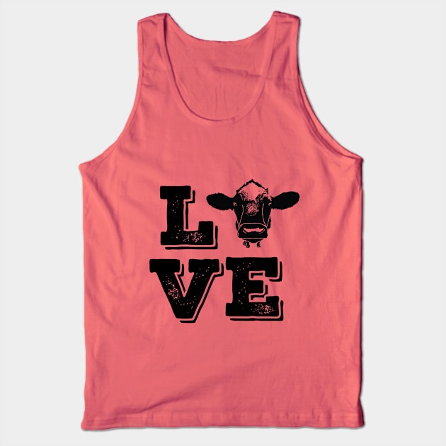 Cow - I Love Cows Tank Top by Kudostees